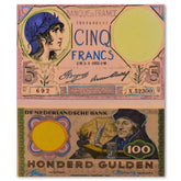 Cinco Francs and Honderd Guilden