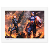 Captain America and Black Widow