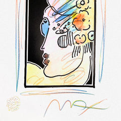 Lady with Profile and Flowers III