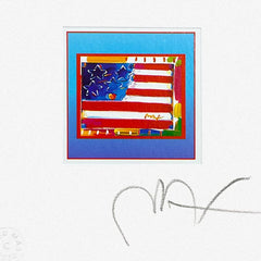 Flag with Heart on Blue