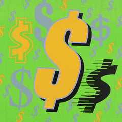 Dollar Signs (Green Italic)