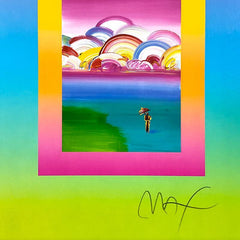 Umbrella Man with Rainbow Sky on Blends