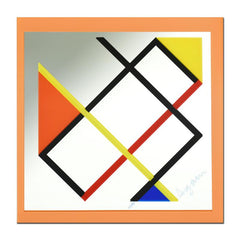 Homage to Mondrian (Orange Border)