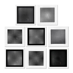 Trois Dimensions Optique de la serie Cinetiques (Set of 8)