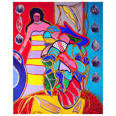 Veiled Woman With Exotic Bouquet