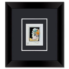 Lady with Profile and Flowers III