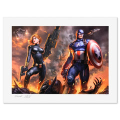 Captain America and Black Widow