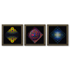 Okta - Stri, Planetary, et Ondocto - Re de la serie Structures Universelles De L'Octogone (Triptych)