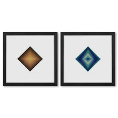 Rhombus - C et Rhombus de la serie Vonal (Diptych)