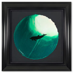 Solitary Dolphin in Green