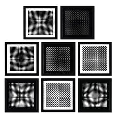 Trois Dimensions Optique de la serie Cinetiques (Set of 8)