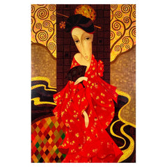 Geisha In Red
