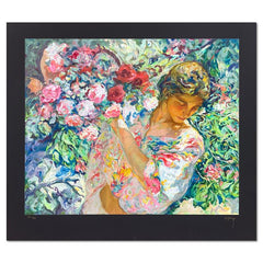Joven Con Costo De Flores